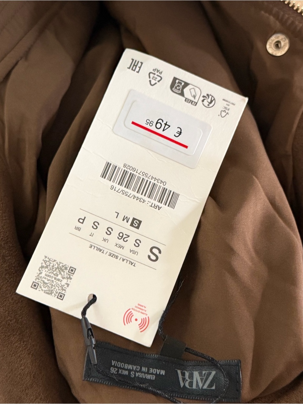 Zara Faux Suede Volume Bomber - Picture 3 of 3